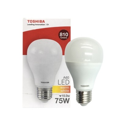 หลอดไฟ LED A60 10W WW E27(G4) TOSHIBA