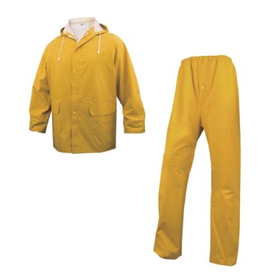 ชุดกันฝนเสื้อกางเกง 304 DELTA สีเหลือง L DELTAPLUS	 	