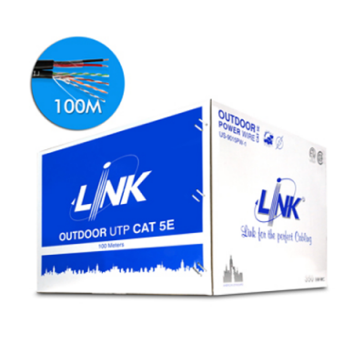 สายแลน LINK CAT 5E UTP,PE OUTDOOR US-9015PW-1 w/Power wire 100 M.