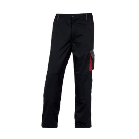 กางเกงทำงาน DMACHPAN DELTA สีดำ-แดง XL DELTAPLUS	
