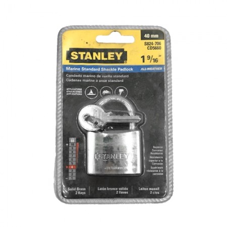 กุญแจ ชุบโครเมี่ยม S824-706 40มม STANLEY