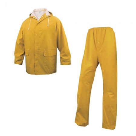 ชุดกันฝนเสื้อกางเกง304 DELTA สีเหลืองXL