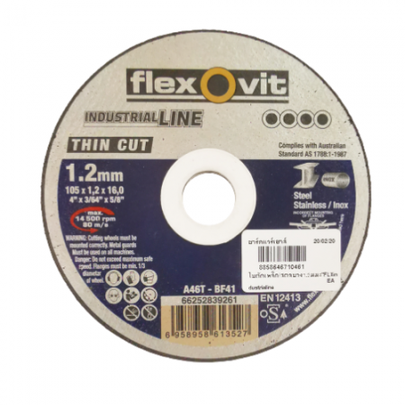 Flexovit Industrial Line  ใบตัดเหล็กและสแตนเลสบาง 4 นิ้ว